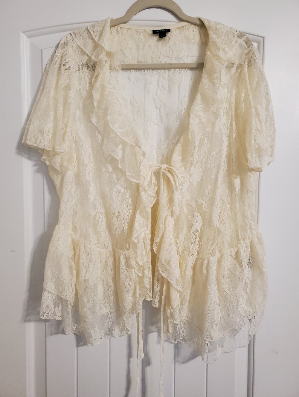 Torrid Ruffle V-Neck Blouse - Picture 6 of 10